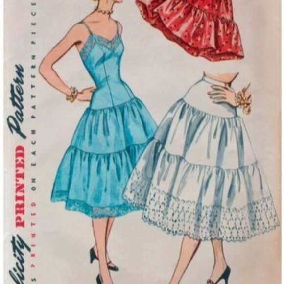 Vintage Sheer Petticoat Slip Dress Black Striped Fit & Flare Small - Picture 6 of 6